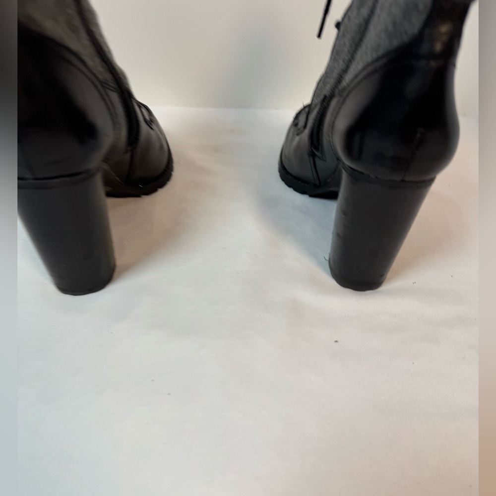 Antonio Melani Black Leather Boots 8M - Picture 3 of 8